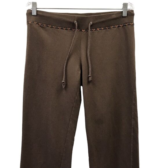 Lapis Pants Womens Medium Sweat Brown Embroidered Drawstring - Picture 4 of 9
